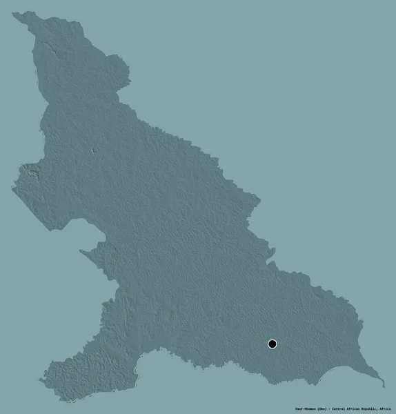 Form Haut Mbomou Prefektur Centralafrikanska Republiken Med Dess Huvudstad Isolerad — Stockfoto