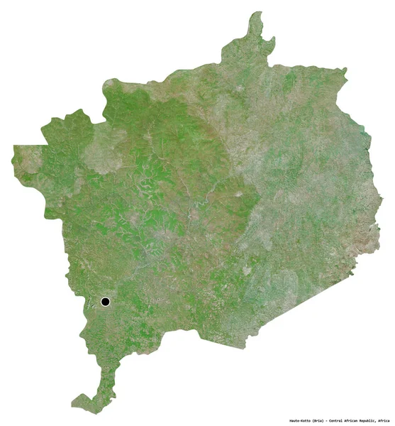 Shape Haute Kotto Prefecture Central African Republic Its Capital Isolated — Stock Photo, Image