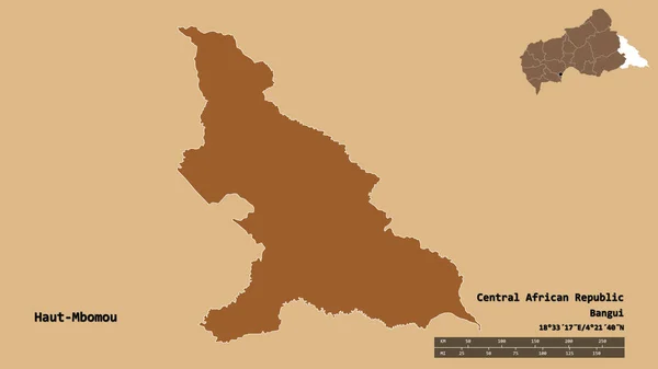 Форма Хаут Мбому Префектура Центральноафриканської Республіки Столицею Ізольованою Твердому Тлі — стокове фото