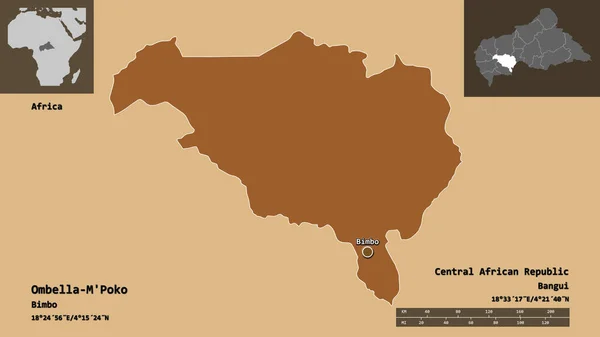 Σχήμα Ombella Poko Νομός Της Κεντροαφρικανικής Δημοκρατίας Και Πρωτεύουσά Της — Φωτογραφία Αρχείου
