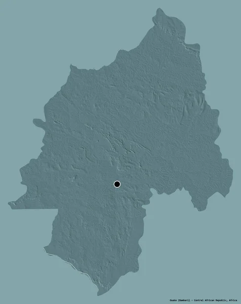 Forma Ouaka Prefectura República Centroafricana Con Capital Aislada Sobre Fondo —  Fotos de Stock