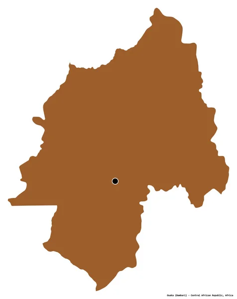 Orta Afrika Cumhuriyeti Nin Başkenti Ouaka Nın Beyaz Arka Planda — Stok fotoğraf