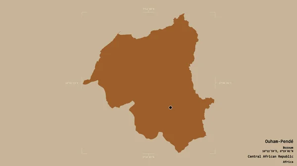 Área Ouham Pende Prefectura República Centroafricana Aislada Sobre Fondo Sólido — Foto de Stock