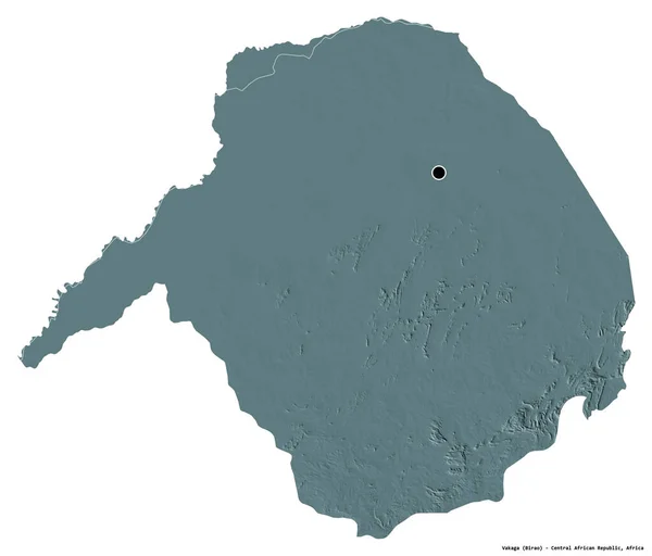 Σχήμα Της Vakaga Νομός Της Κεντροαφρικανικής Δημοκρατίας Την Πρωτεύουσα Της — Φωτογραφία Αρχείου