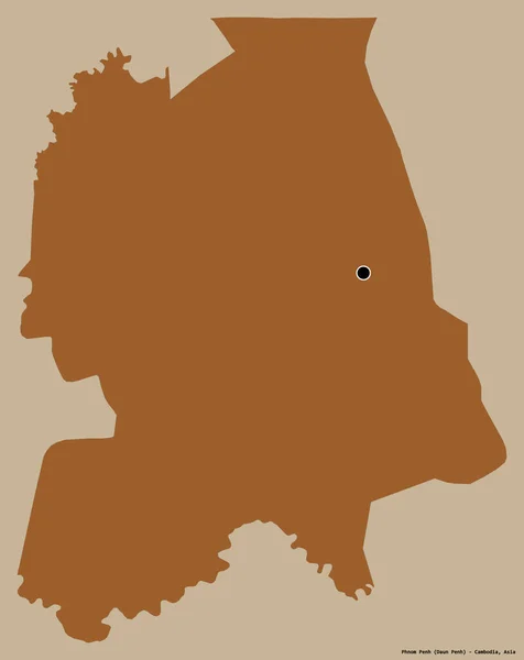 Σχήμα Της Πνομ Πενχ Δήμος Της Καμπότζης Την Πρωτεύουσά Της — Φωτογραφία Αρχείου