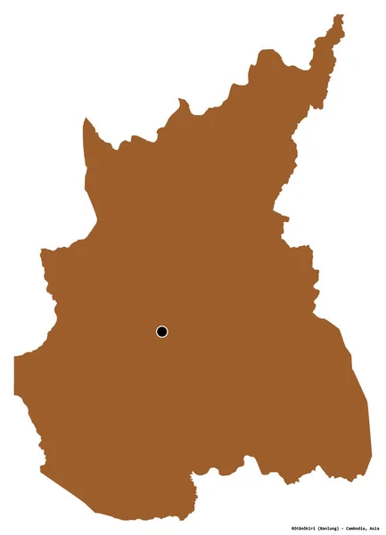 Форма Ротанокири Провинция Камбоджа Столицей Изолированной Белом Фоне Состав Узоров — стоковое фото