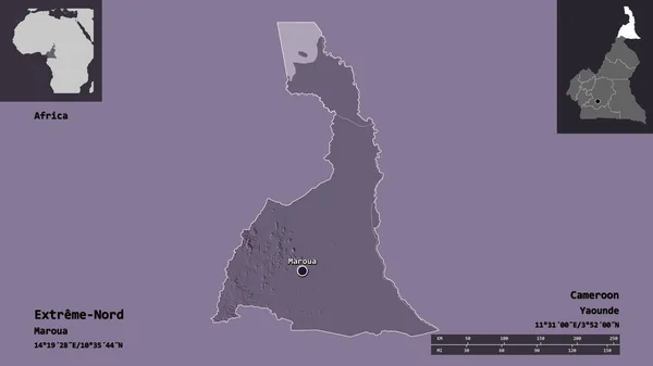 Σχήμα Extreme Nord Περιοχή Του Καμερούν Και Την Πρωτεύουσά Της — Φωτογραφία Αρχείου