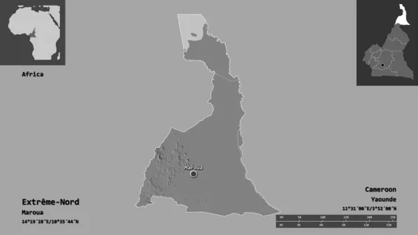 Forma Extreme Nord Región Camerún Capital Escala Distancia Vistas Previas — Foto de Stock