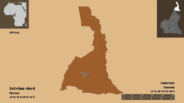 Forma Extreme Nord Región Camerún Capital Escala Distancia Vistas Previas — Foto de Stock