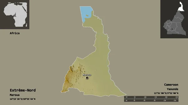 Forma Extreme Nord Región Camerún Capital Escala Distancia Vistas Previas — Foto de Stock