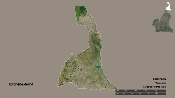 Forma Extreme Nord Região Dos Camarões Com Sua Capital Isolada — Fotografia de Stock