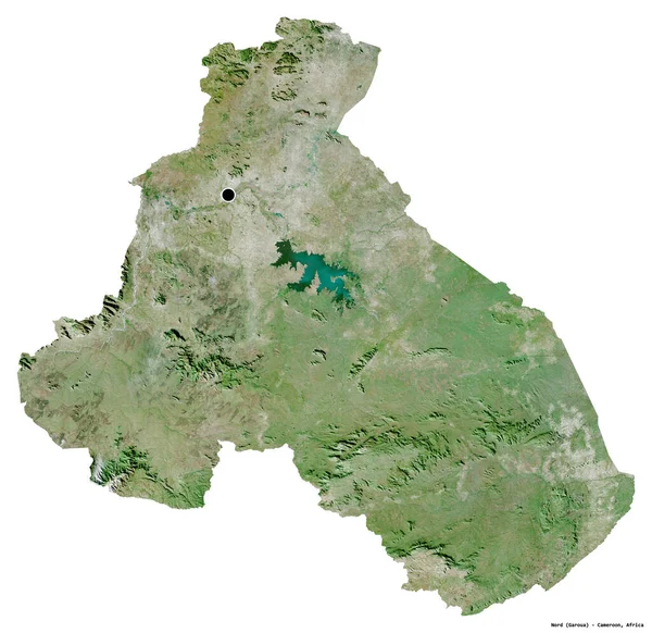 Forma Del Nord Regione Del Camerun Con Sua Capitale Isolata — Foto Stock