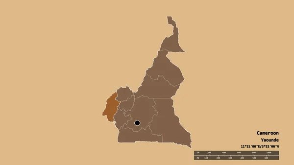 Спустошена Форма Камеруну Столицею Основним Районним Відділенням Відокремленим Районом Суд — стокове фото