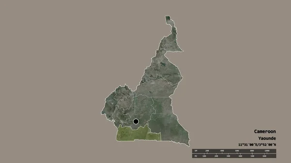 Обесцвеченная Форма Камеруна Столицей Главным Региональным Разделением Отделенной Территорией Сад — стоковое фото
