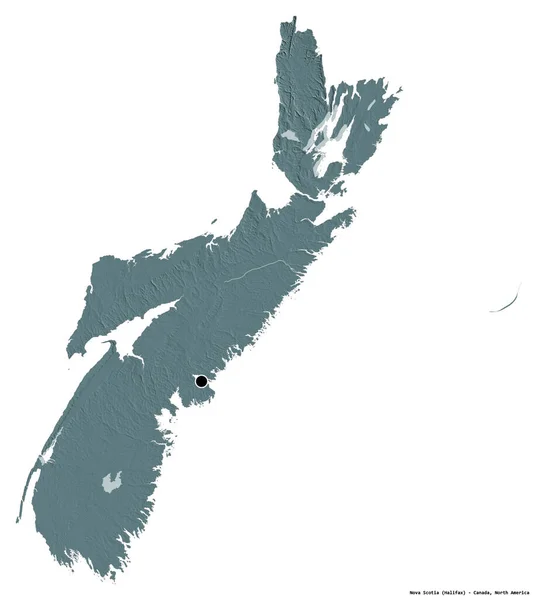 Vorm Van Nova Scotia Provincie Canada Met Als Hoofdstad Geïsoleerd — Stockfoto