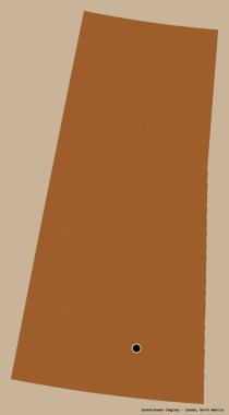 Saskatchewan, Kanada eyaleti, başkenti katı renk arkaplanı ile izole edilmiştir. Desenli dokuların bileşimi. 3B görüntüleme