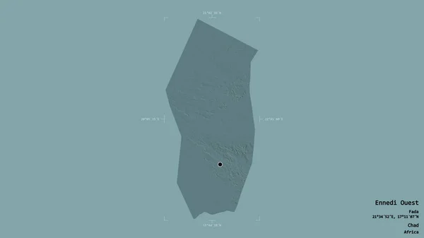 Området Ennedi Ouest Regionen Tchad Isolerat Solid Bakgrund Georefererad Avgränsningsbox — Stockfoto