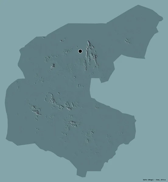 Form Guera Regionen Tchad Med Sin Huvudstad Isolerad Solid Färg — Stockfoto