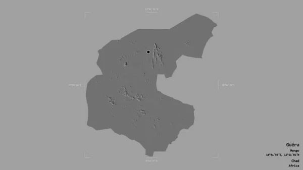 Gebiet Von Guera Region Tschad Isoliert Auf Festem Untergrund Einem — Stockfoto