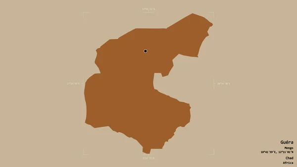 Zona Guera Región Chad Aislada Sobre Fondo Sólido Una Caja — Foto de Stock