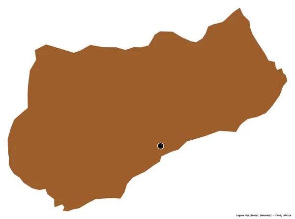 Logone Nyugati Formája Csád Régió Fővárosát Fehér Háttérrel Elszigetelve Mintázott — Stock Fotó
