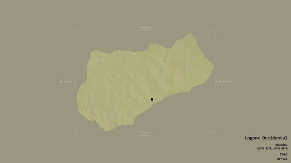 Área Logone Occidental Região Chade Isolada Num Fundo Sólido Numa — Fotografia de Stock