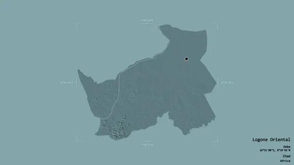 Área Logone Oriental Región Chad Aislada Sobre Fondo Sólido Una —  Fotos de Stock