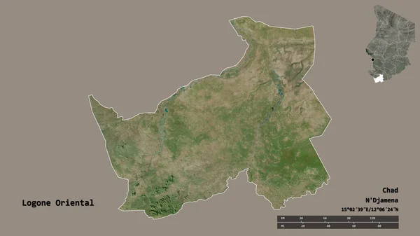Forma Logone Oriental Región Chad Con Capital Aislada Sobre Fondo — Foto de Stock