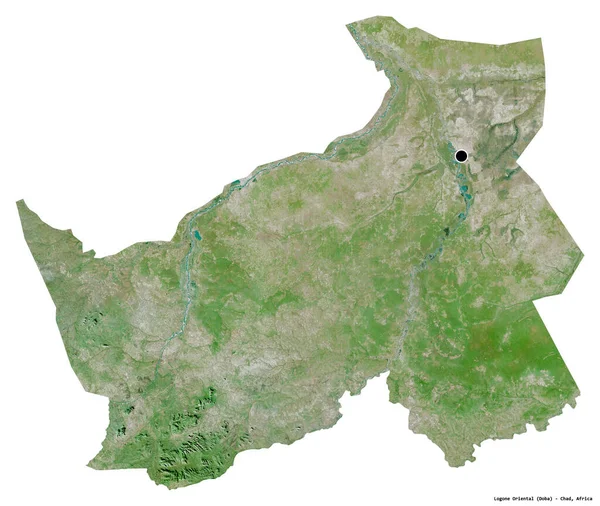 Forme Logone Oriental Région Tchad Avec Capitale Isolée Sur Fond — Photo