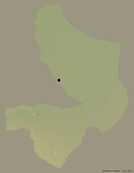 Form Mayo Kebbi Est Regionen Tchad Med Dess Huvudstad Isolerad — Stockfoto