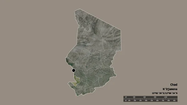 Καθαιρέθηκε Σχήμα Του Τσαντ Πρωτεύουσα Κύρια Περιφερειακή Διαίρεση Και Την — Φωτογραφία Αρχείου