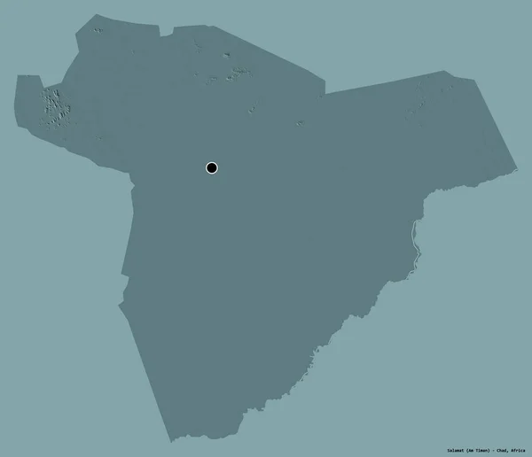 Gestalt Von Salamat Region Tschad Mit Seiner Hauptstadt Isoliert Auf — Stockfoto