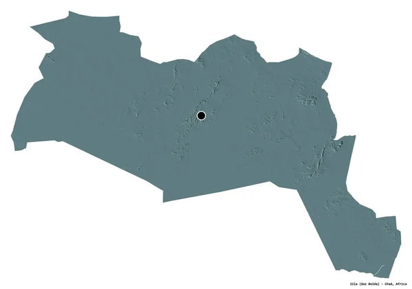 Sila Region Des Tschad Mit Seiner Hauptstadt Isoliert Auf Weißem — Stockfoto