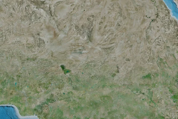 Área Extendida Chad Imágenes Satélite Renderizado — Foto de Stock