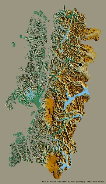 Shape Aisen Del General Carlos Ibanez Del Campo Region Chile — Stock Photo, Image