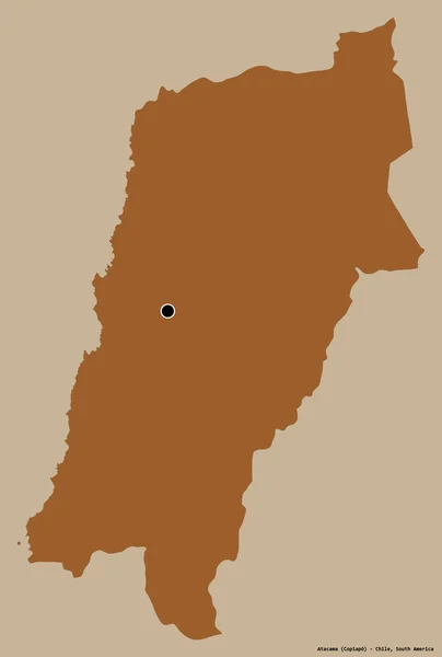 Vorm Van Atacama Regio Van Chili Met Hoofdstad Geïsoleerd Een — Stockfoto