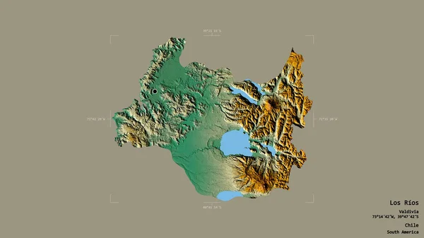 Zona Los Ríos Región Chile Aislada Sobre Fondo Sólido Una — Foto de Stock