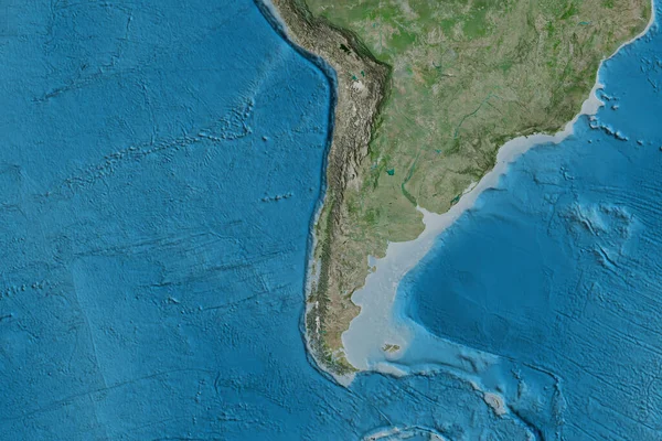 Zona Extinsă Din Chile Imagini Prin Satelit Redare — Fotografie, imagine de stoc