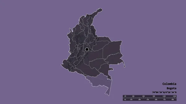 Απολιθωμένη Μορφή Της Κολομβίας Πρωτεύουσα Κύρια Περιφερειακή Διαίρεση Και Την — Φωτογραφία Αρχείου