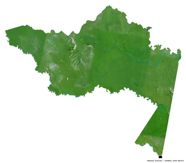 Forma Delle Amazzoni Commissariato Della Colombia Con Sua Capitale Isolata — Foto Stock