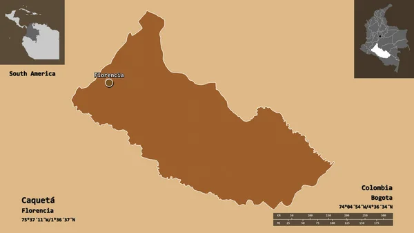 Форма Какеты Намерение Колумбии Столица Шкала Расстояний Предварительные Просмотры Метки — стоковое фото
