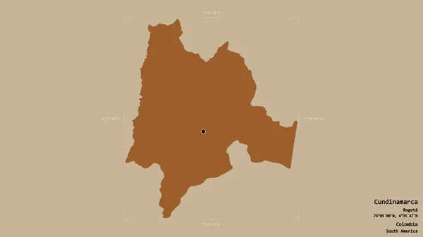Kolombiya Bölgesi Cundinamarca Bölgesi Katı Bir Arka Planda Izole Edilmiş — Stok fotoğraf