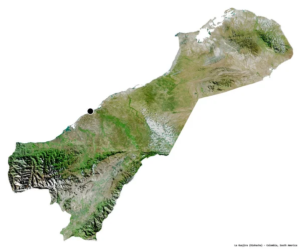 Σχήμα Της Guajira Διαμέρισμα Της Κολομβίας Την Πρωτεύουσα Της Απομονωμένη — Φωτογραφία Αρχείου