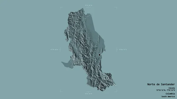 Zona Norte Santander Dipartimento Della Colombia Isolata Uno Sfondo Solido — Foto Stock