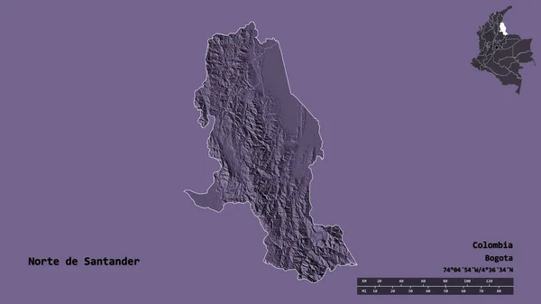 Forme Norte Santander Département Colombie Avec Capitale Isolée Sur Fond — Photo