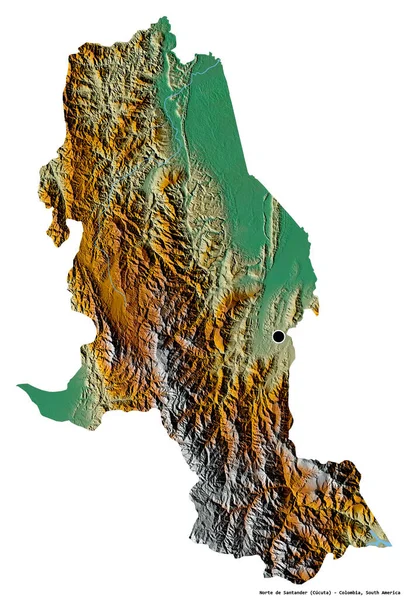 Forme Norte Santander Département Colombie Avec Capitale Isolée Sur Fond — Photo