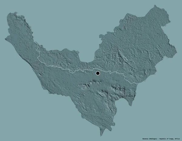 Σχήμα Bouenza Περιοχή Της Δημοκρατίας Του Κονγκό Την Πρωτεύουσα Της — Φωτογραφία Αρχείου
