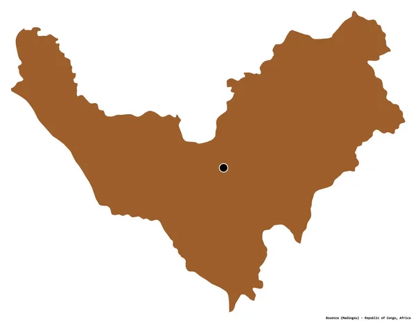 Tvar Bouenza Oblast Konžské Republiky Hlavním Městem Izolovaným Bílém Pozadí — Stock fotografie