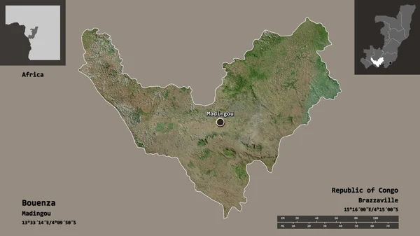 Forma Bouenza Región República Del Congo Capital Escala Distancia Vistas — Foto de Stock
