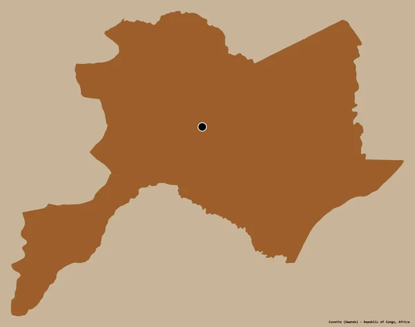 Shape Cuvette Region Der Republik Kongo Mit Seiner Hauptstadt Isoliert — Stockfoto